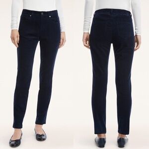 Brooks Brothers Lucia Fit Dark Blue Mid-Rise Straight Leg Corduroy Pants Size 8